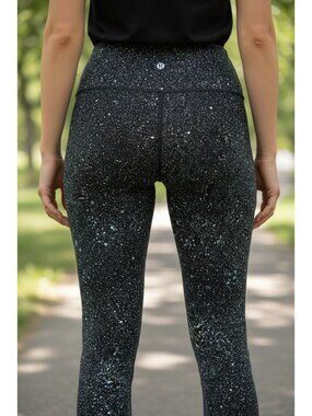 Lululemon Womens Size 4 Align High-Rise Legging Black Speckled Yoga Pants NEW